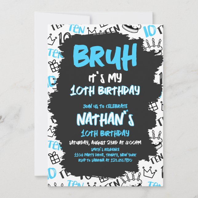 Bruh Birthday Invitation (Front)