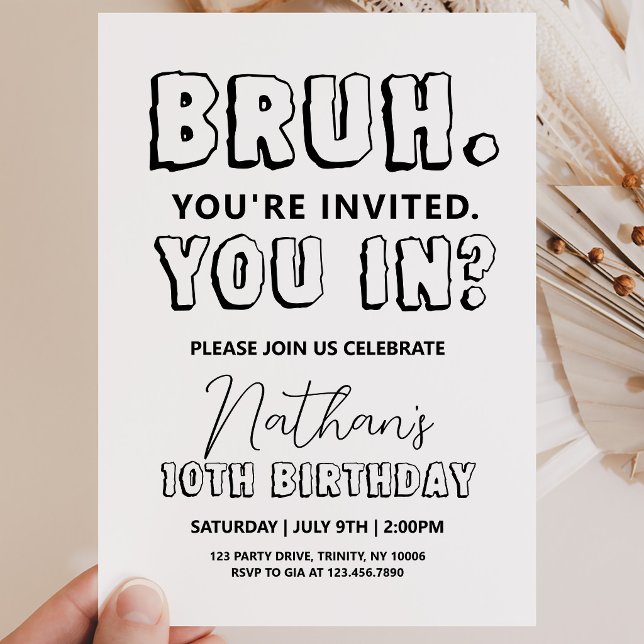 Bruh Birthday Invitation (Creator Uploaded)