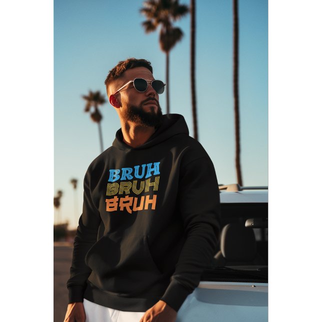 BRUH Bold Typography Design Hoodie (Creator Uploaded)