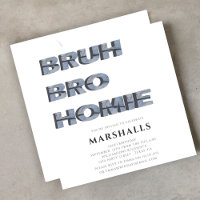 bruh bro homie boys modern 3D typography