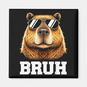 Bruh capybara meme funny chill capybara energy  magnet