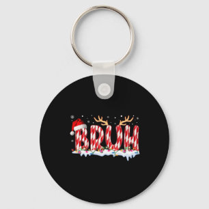 Bruh Christmas Candy Cane For N Boys Funny Xmas Br Key Ring