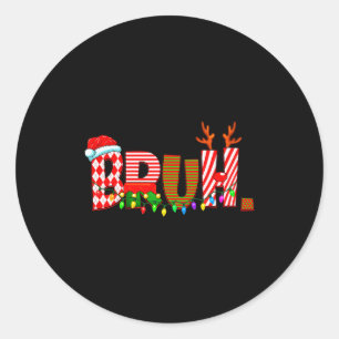 Bruh Christmas Costume Xmas Elf Santa Rudolph Pjs  Classic Round Sticker