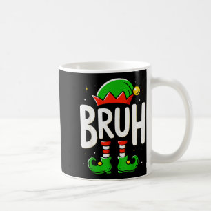 Bruh Christmas Elf Pajamas For Mens Kids Teen Boys Coffee Mug