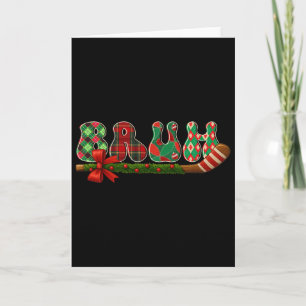 Bruh Christmas Ice Hockey Goalie Player Card