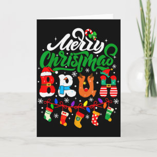 Bruh Christmas Kids Teens Boys Funny Christmas Hum Card
