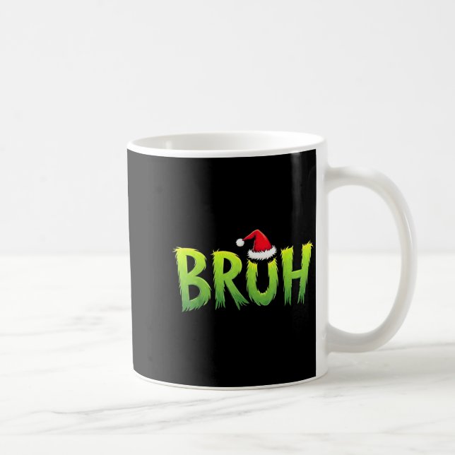 Bruh Christmas Kids Teens Boys Funny Christmas Hum Coffee Mug (Right)