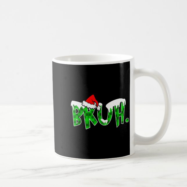 Bruh Christmas Kids Teens Boys Funny Christmas Hum Coffee Mug (Right)