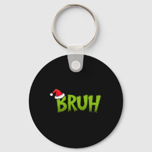 Bruh Christmas Kids Teens Boys Funny Christmas Hum Key Ring