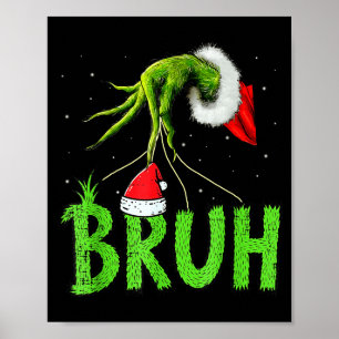 Bruh Christmas Kids Teens Boys Funny Christmas Hum Poster