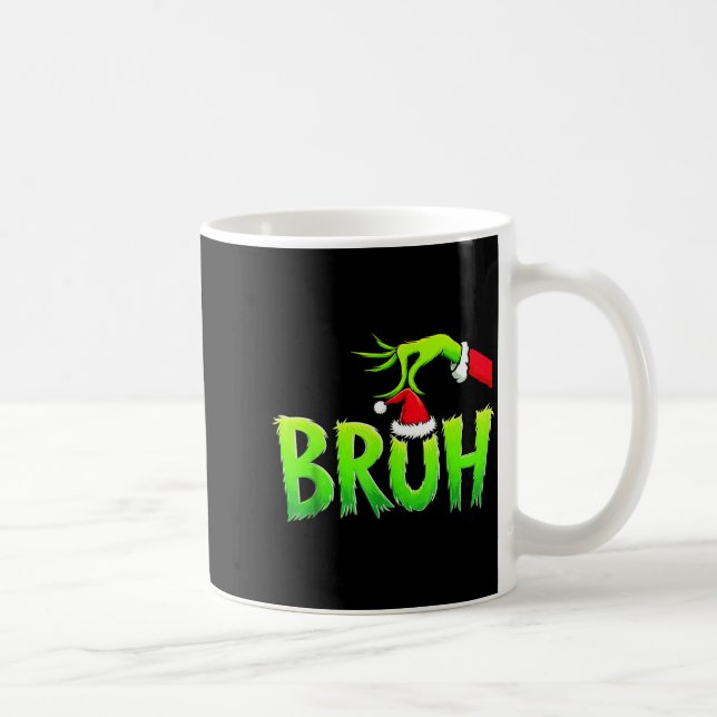 Bruh Christmas Shirt Kids Xmas Teens Boys Funny Ch Coffee Mug (Right)