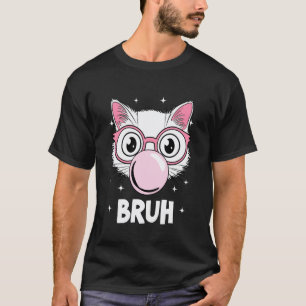 Bruh Cool Cat Bubble Gum T-Shirt