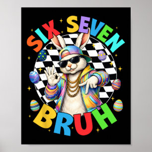 Bruh Cool Rabbit Hip Hop Bunny Easter Men Boy Kid  Poster