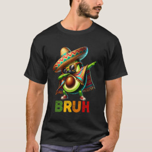Bruh Dab Avocado Poncho Funny Kids Boys Mens Cinco T-Shirt