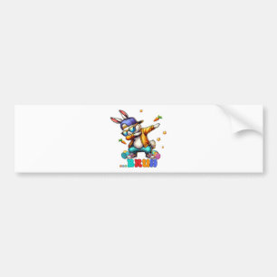 Bruh Dab Bunny Easter Funny Bumper Sticker