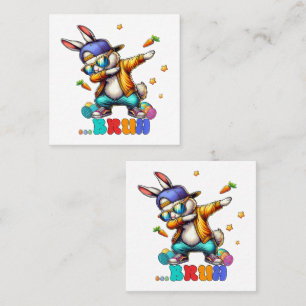 Bruh Dab Bunny Easter Funny Loyalty Card