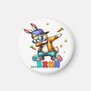 Bruh Dab Bunny Easter Funny Magnet