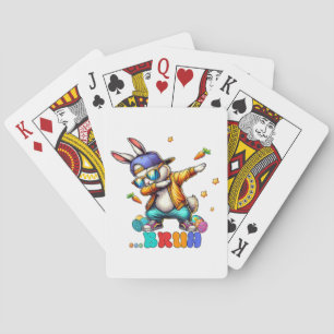 Bruh Dab Bunny Easter Funny Playing Cards