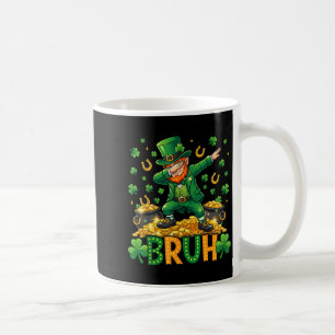 Bruh dab leprechaun funny kids boys mens st patric coffee mug