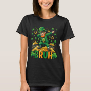 Bruh dab leprechaun funny kids boys mens st patric T-Shirt