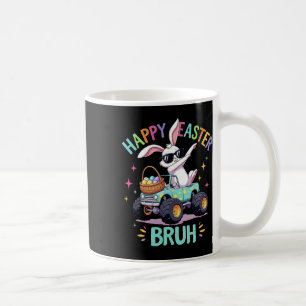 Bruh Dabbing Bunny Happy Easter Monster Truck Love Coffee Mug