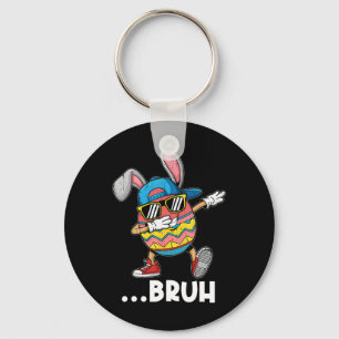 Bruh Dabbing Easter Egg Bunny Cute Dab Dance Boys Key Ring