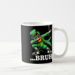 Bruh Dabbing Leprechaun Funny Meme Kids Boys St Pa Coffee Mug