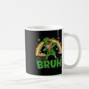 Bruh Dabbing Leprechaun Funny St Patricks Day Boys Coffee Mug