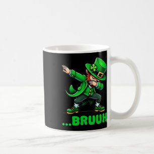 Bruh Dabbing Leprechaunn Funny St Patricks Day Ret Coffee Mug