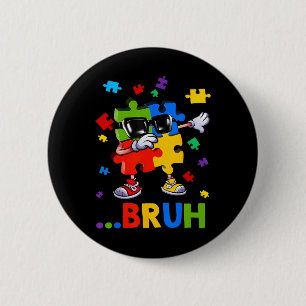Bruh Dabbing Puzzle Autism Awareness Teens Boys Ki 6 Cm Round Badge