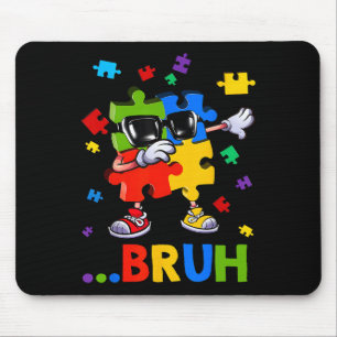 Bruh Dabbing Puzzle Autism Awareness Teens Boys Ki Mouse Pad
