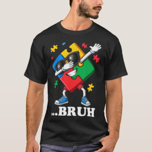 Bruh Dabbing Puzzle Funny Kids Boys Mens Autism T-Shirt