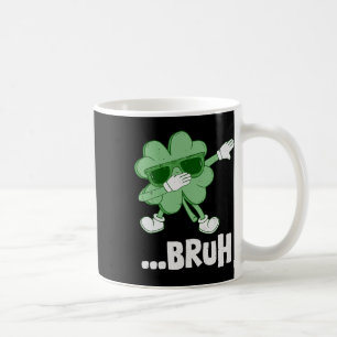 Bruh Dabbing Shamrock Funny Kids Mens Boys St Patr Coffee Mug