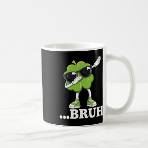 Bruh Dabbing Shamrock Funny Mens Kids Boys St Patr Coffee Mug