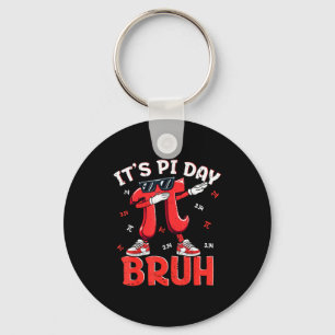 Bruh day 3.14 funny dabbing day math teacher kids key ring