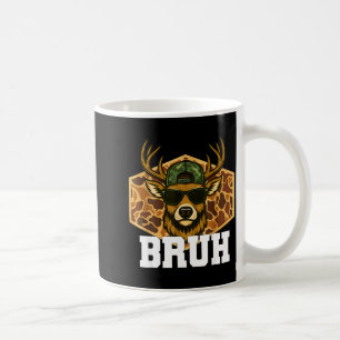 Bruh Deer Funny Deer Hunting Camo Hat Youth Teens Coffee Mug