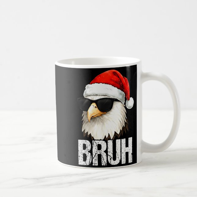 Bruh Eagle Christmas Funny Xmas For Mens Boys  Coffee Mug (Right)