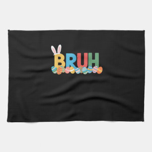 Bruh Easter Bunny Cute Meme For Kids _10 Tea Towel