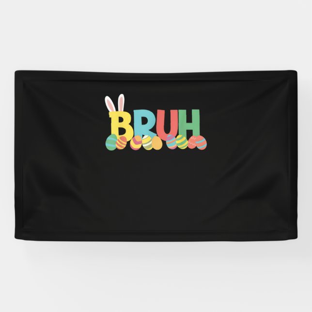Bruh Easter Bunny Cute Meme For Kids _11 Banner (Horizontal)