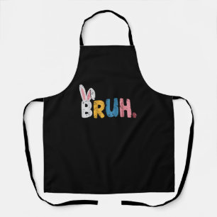 Bruh Easter Bunny Cute Meme For Kids  Apron