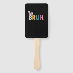 Bruh Easter Bunny Cute Meme For Kids  Hand Fan