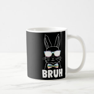 Bruh Easter Day Funny Rabbit Bunny Face Gles Easte Coffee Mug