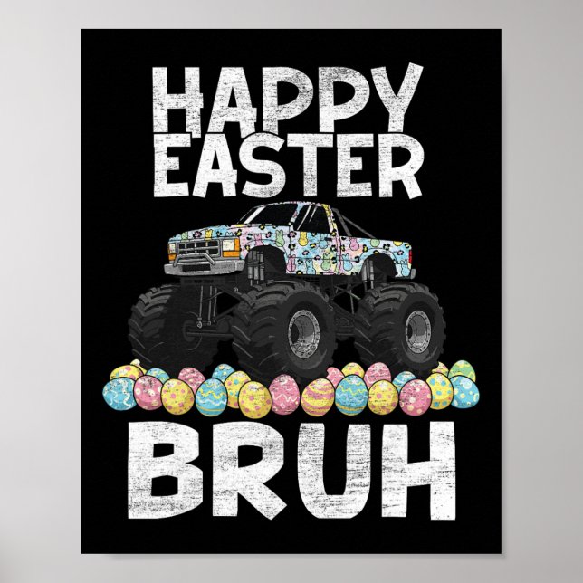 Bruh Easter Day Rabbit Bunny Happy Easter Monster  Poster (Front)