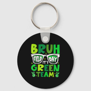 Bruh field day green team let the games begin funn key ring
