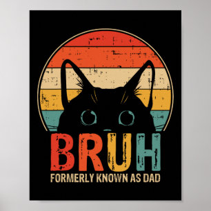 Bruh Formerly Known As Dad Funny Gifts For Dad Fat Poster
