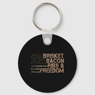 Bruh Fourth 4th Of July Eagle American Patriotic M Key Ring