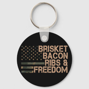 Bruh Fourth 4th Of July Eagle American Patriotic M Key Ring