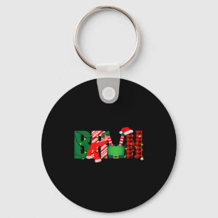 Bruh Funny Christmas For Kids Boys Bruh Xmas Light Key Ring