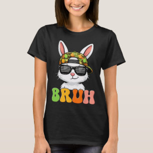 Bruh Funny Rabbit Bunny Camo Camouflage Easter Men T-Shirt