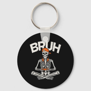 Bruh Gamer Skeleton Halloween Video Game Controlle Key Ring